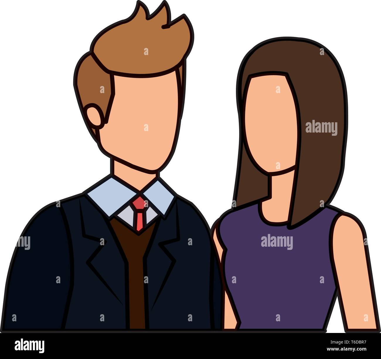 business couple avatars characters Stock Vector Image & Art - Alamy
