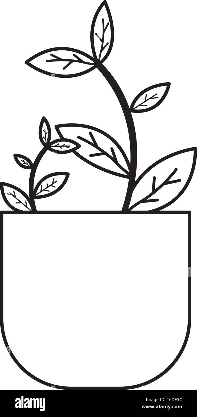 houseplant in pot icon vector illustration design Stock Vector