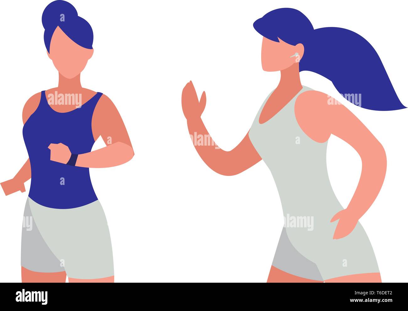 athletic women running character vector illustration design Stock Vector