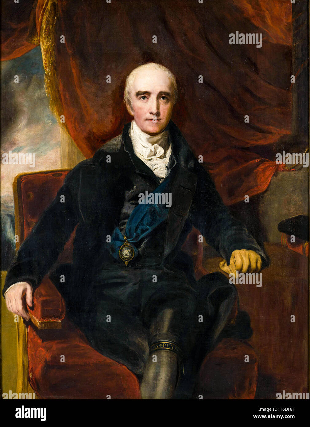 Portrait of Richard Colley Wellesley,1st Marquess Wellesley, Governor-General of India 1798-1805 (1760-1842), Studio of Thomas Lawrence, circa 1813 Stock Photo