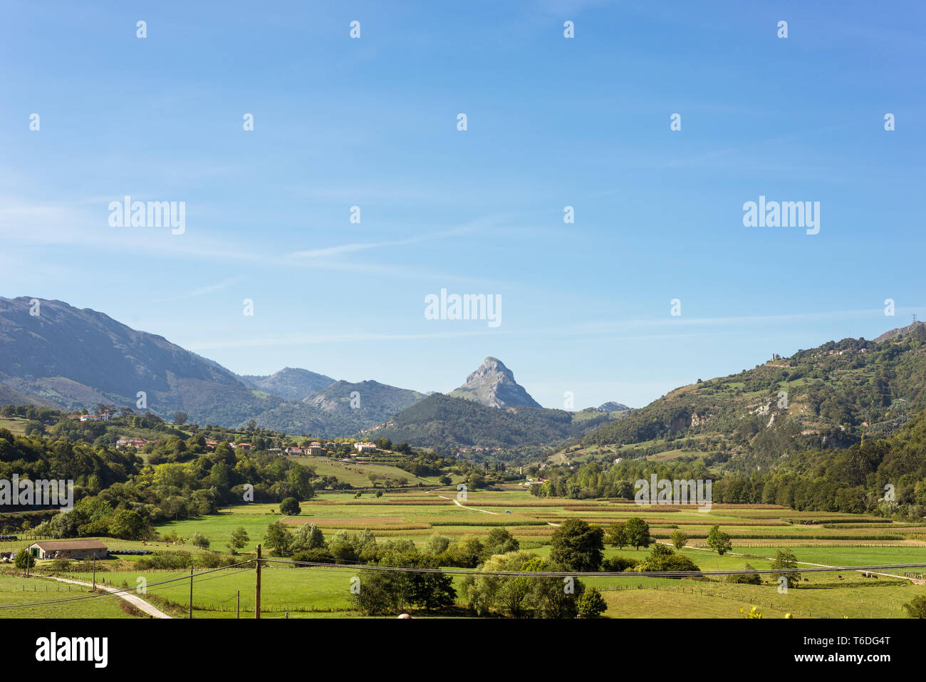 The Cantabrian Mountains in the north of Spain Stock Photo