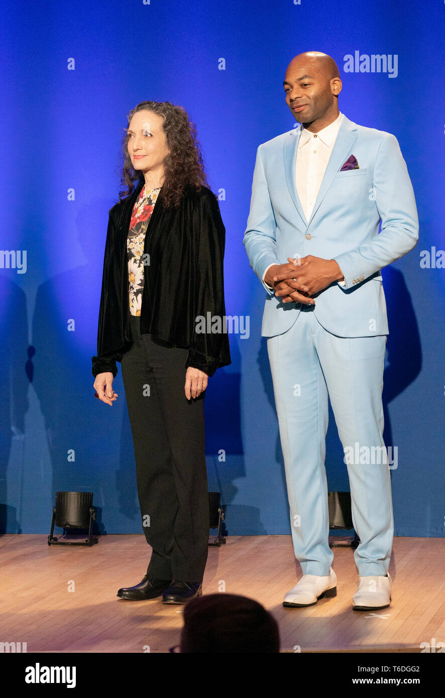 New York Ny April 30 19 Bebe Neuwirth And Brandon Victor Dixon Announce 19 Tony Awards Nominations At New York Public Library For Performings Arts Stock Photo Alamy