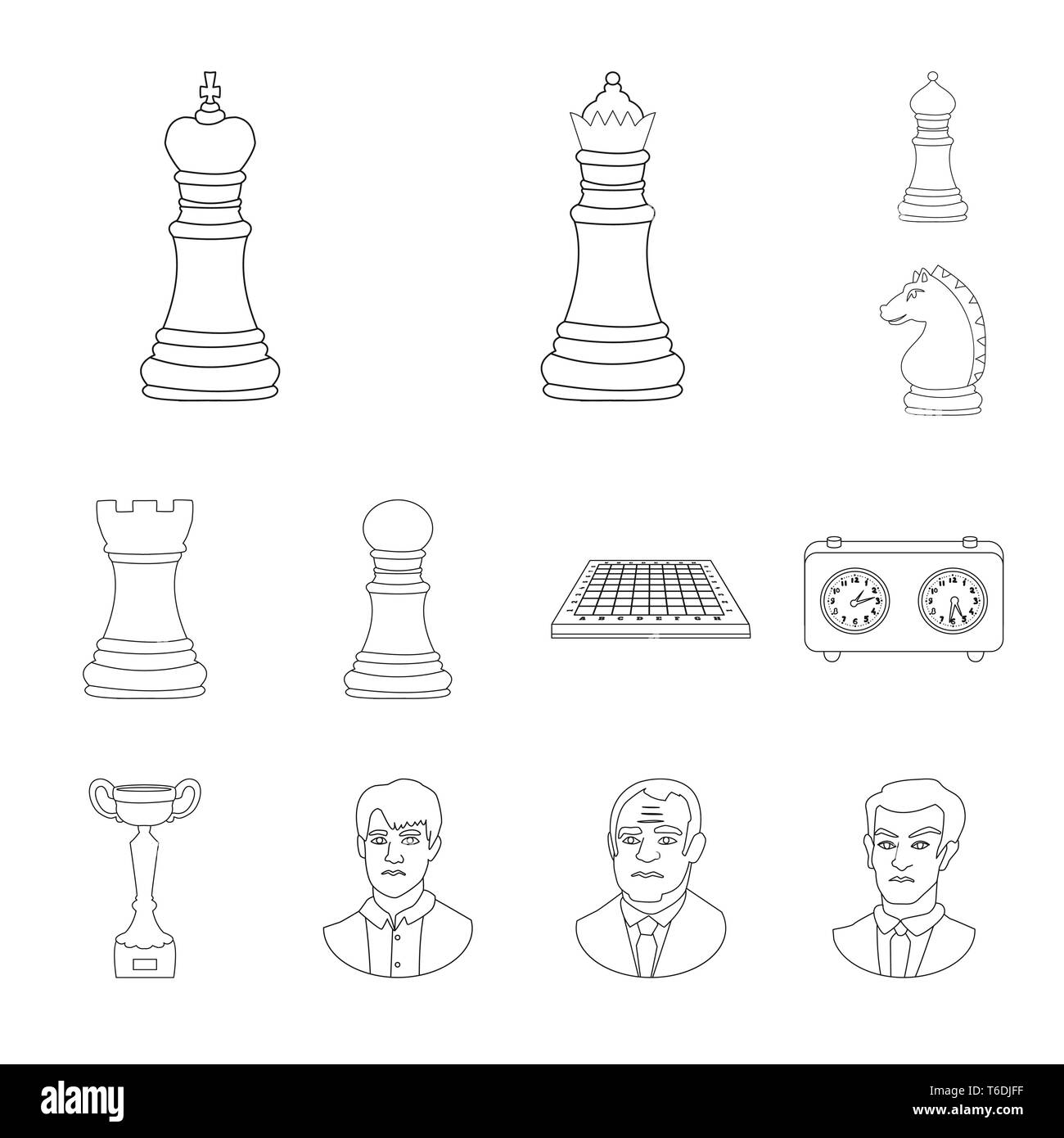 king,queen,bishop,knight,rook,pawn,chessboard,clock,cup,man,board,strategic,horse,black,timer,winner,face,businessman,leadership,check,head,network,counter,table,button,goblet,guy,portrait,piece,strategy,tactical,play,checkmate,thin,club,target,chess,game,set,vector,icon,illustration,isolated,collection,design,element,graphic,sign,outline,line Vector Vectors , Stock Vector