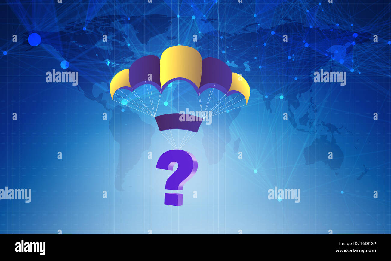 Concept With Dollar In Golden Parachute Illustration Stock Photo Alamy