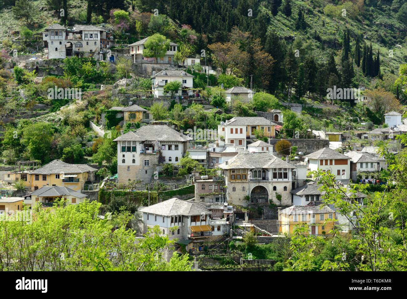 Girokastra city rare example of a well preserved Ottoman town UNESCO World Heritage Site Albania Stock Photo