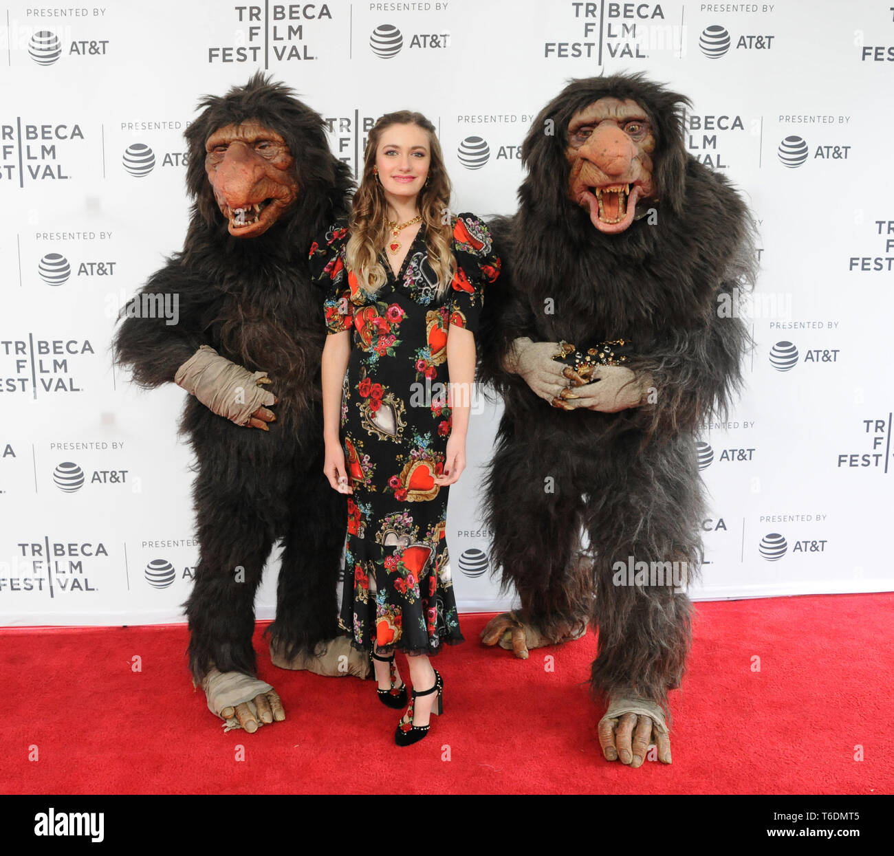 April 27, 2019 - New York, New York, U.S. - Nicole Elizabeth Berger and Grumblers at the 2019 Tribeca Film Festival Premiere of ''The Place Of No Words'', held at the SVA Theater in Chelsea in New York, New York, USA, 27 April 2019 (Credit Image: © Ylmj/AdMedia via ZUMA Wire) Stock Photo