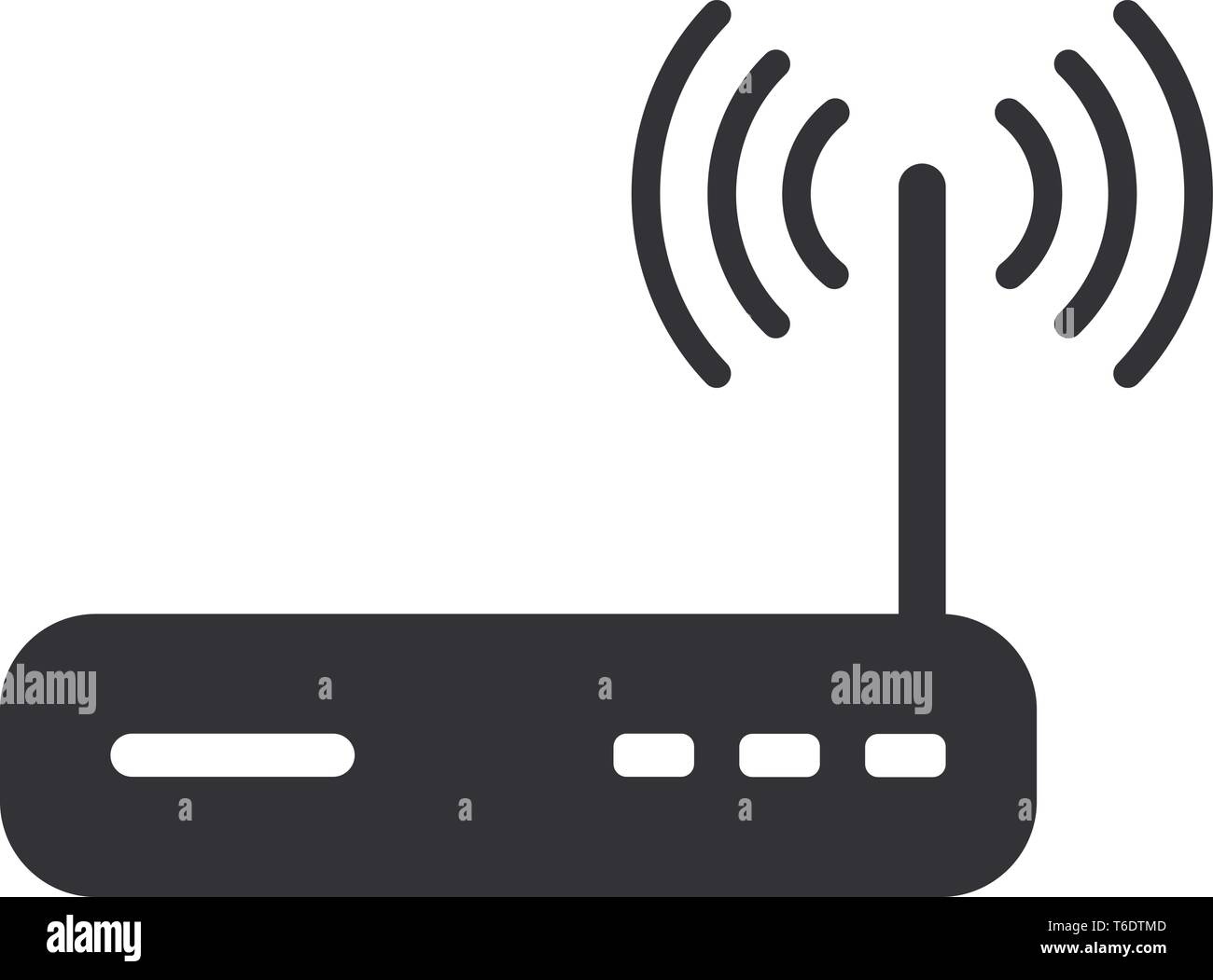 Internet router or modem device with wifi signal icon symbol Stock Vector  Image & Art - Alamy