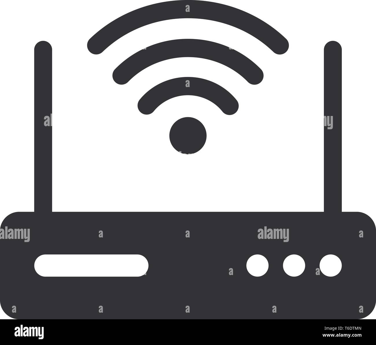 Internet router modem with wifi signal Stock Vector Image & Art - Alamy