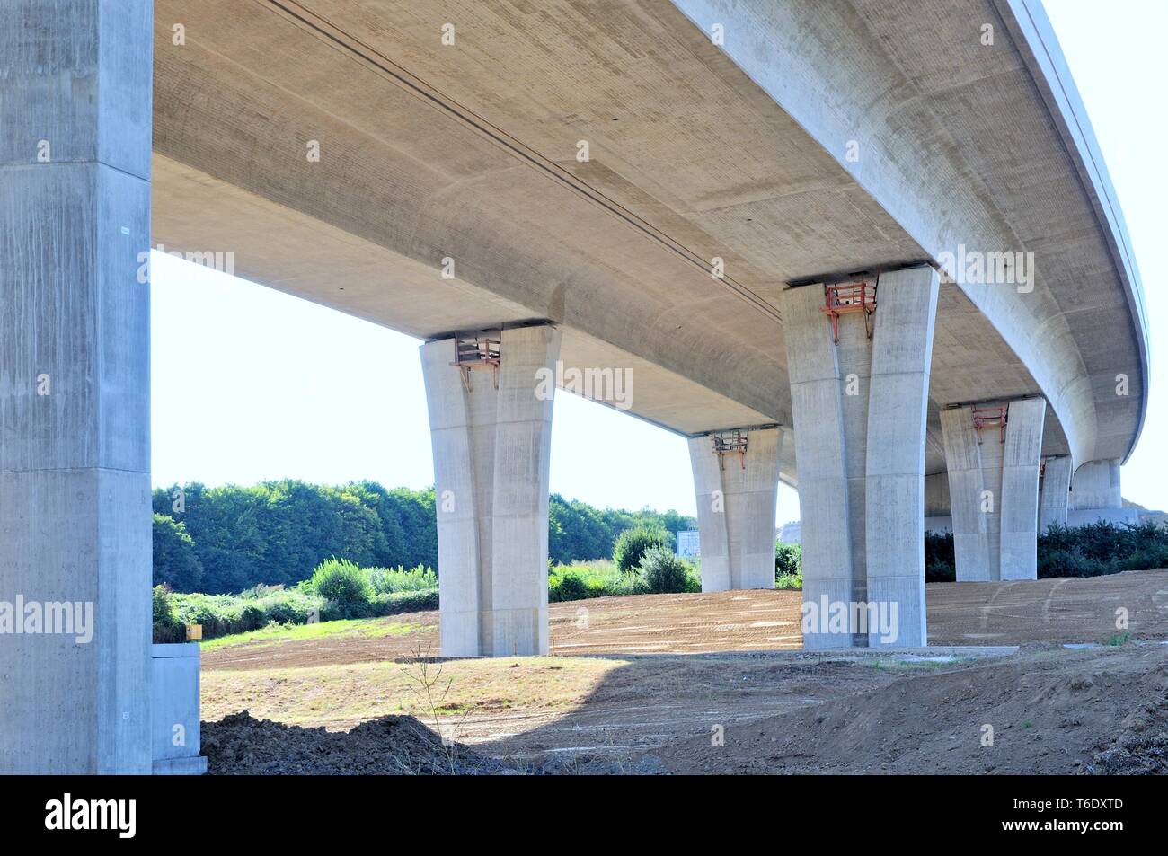 Construction site bridge Stock Photo - Alamy