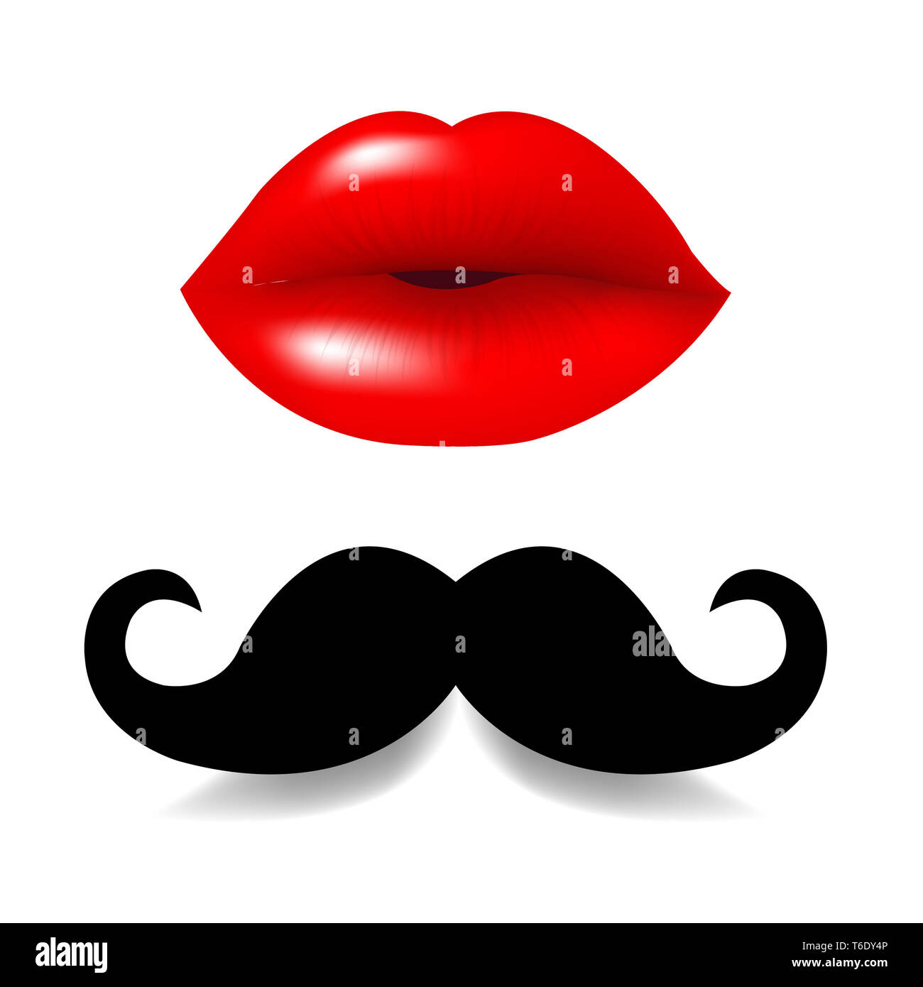 Muach Lips Moustaches hi-res stock photography and images - Alamy