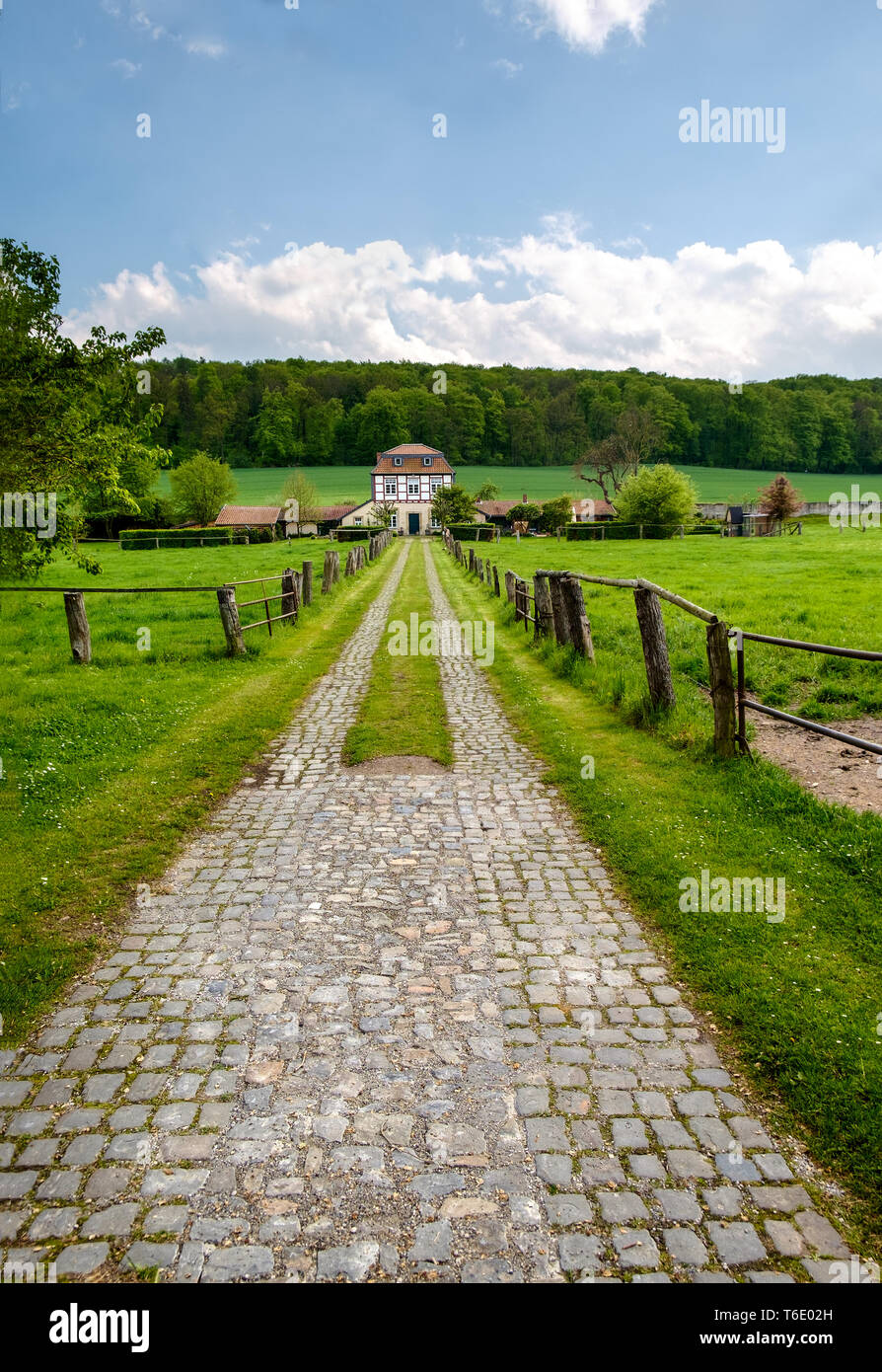 Landscape with old rural house Stock Photo - Alamy