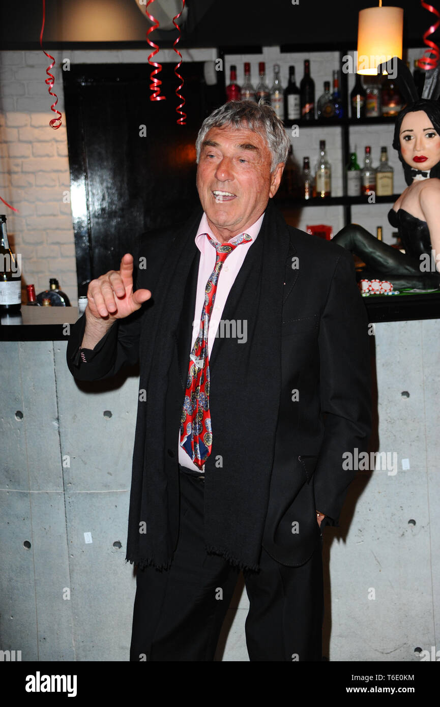 Billy Murray seen during the 70th birthday of his wife Elaine Murray at Pepenero restaurant in Camden London. Stock Photo