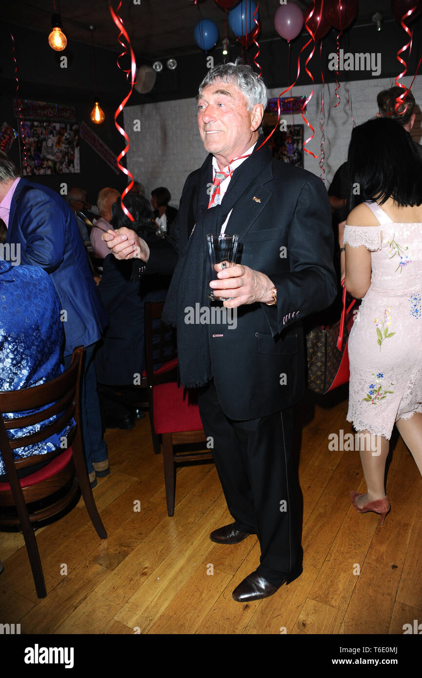 Billy Murray seen during the 70th birthday of his wife Elaine Murray with friends and family at Pepenero restaurant in Camden London. Stock Photo
