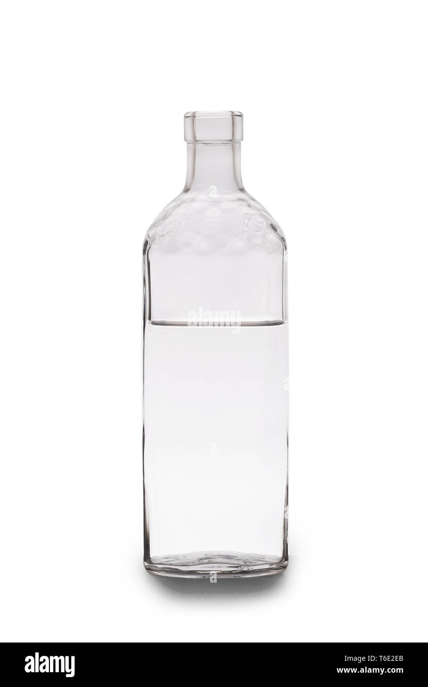 Half bottle of strong alcohol Stock Photo