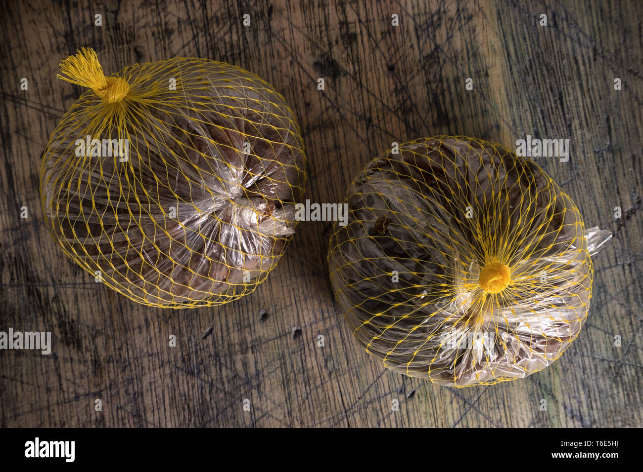 whole packaged borojo fruits in colombia Stock Photo