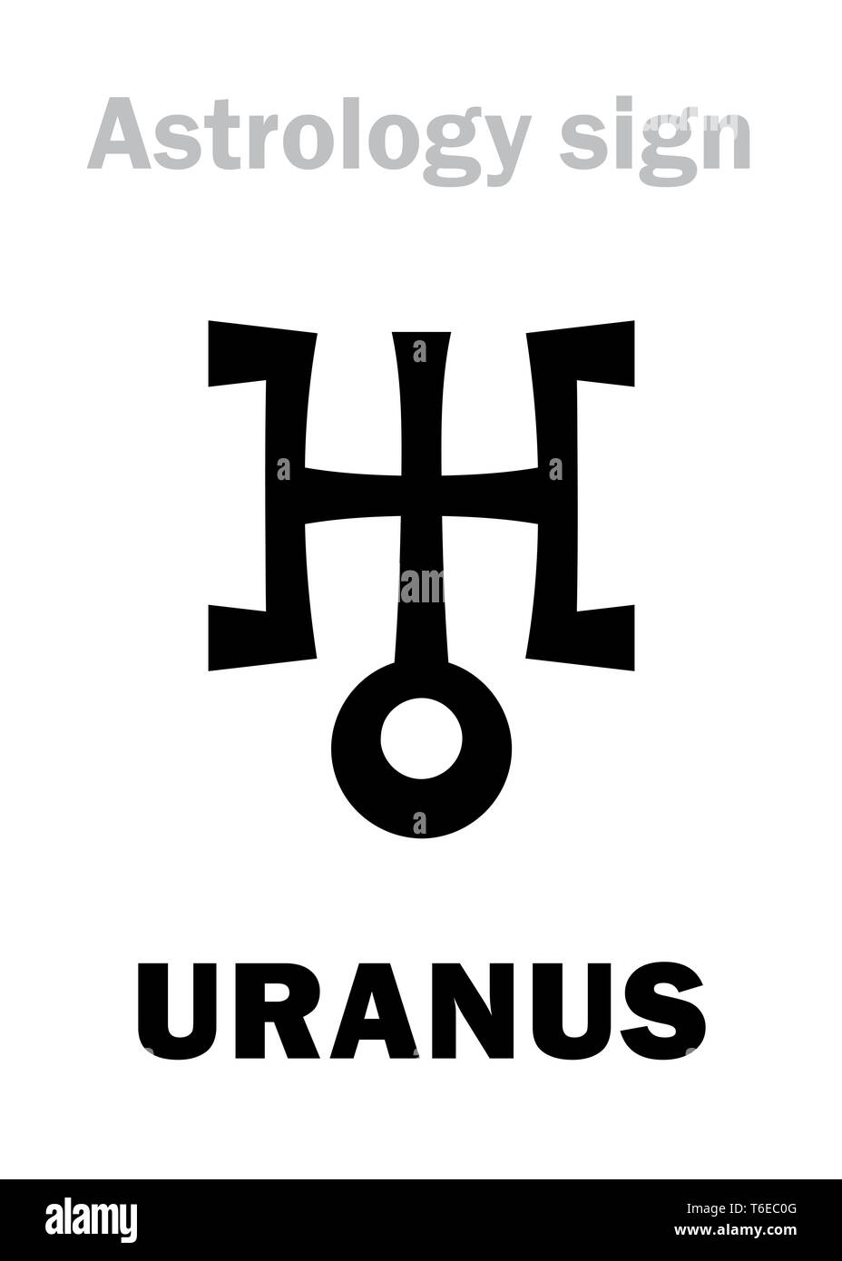 Astrology: planet URANUS Stock Photo