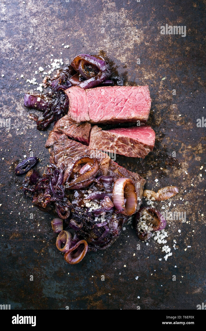 Kobe Ribs Barbecue dry aged Kobe rib eye steak as close-up on a board Stock Photo ...