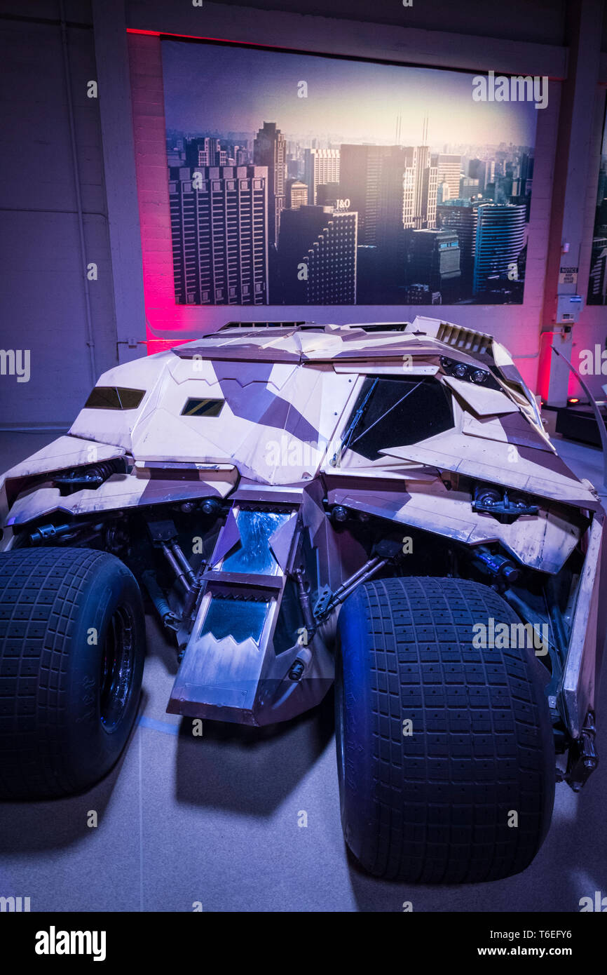 Batmobile exhibition during Warner Bros. Studio Tour Hollywood in Los