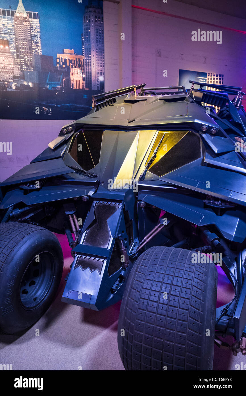 Batmobile exhibition during Warner Bros. Studio Tour Hollywood in Los