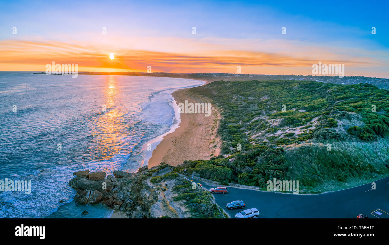 Point Ritchie Warnambool Road in sunset aerial view hi-res stock photography and images - Alamy