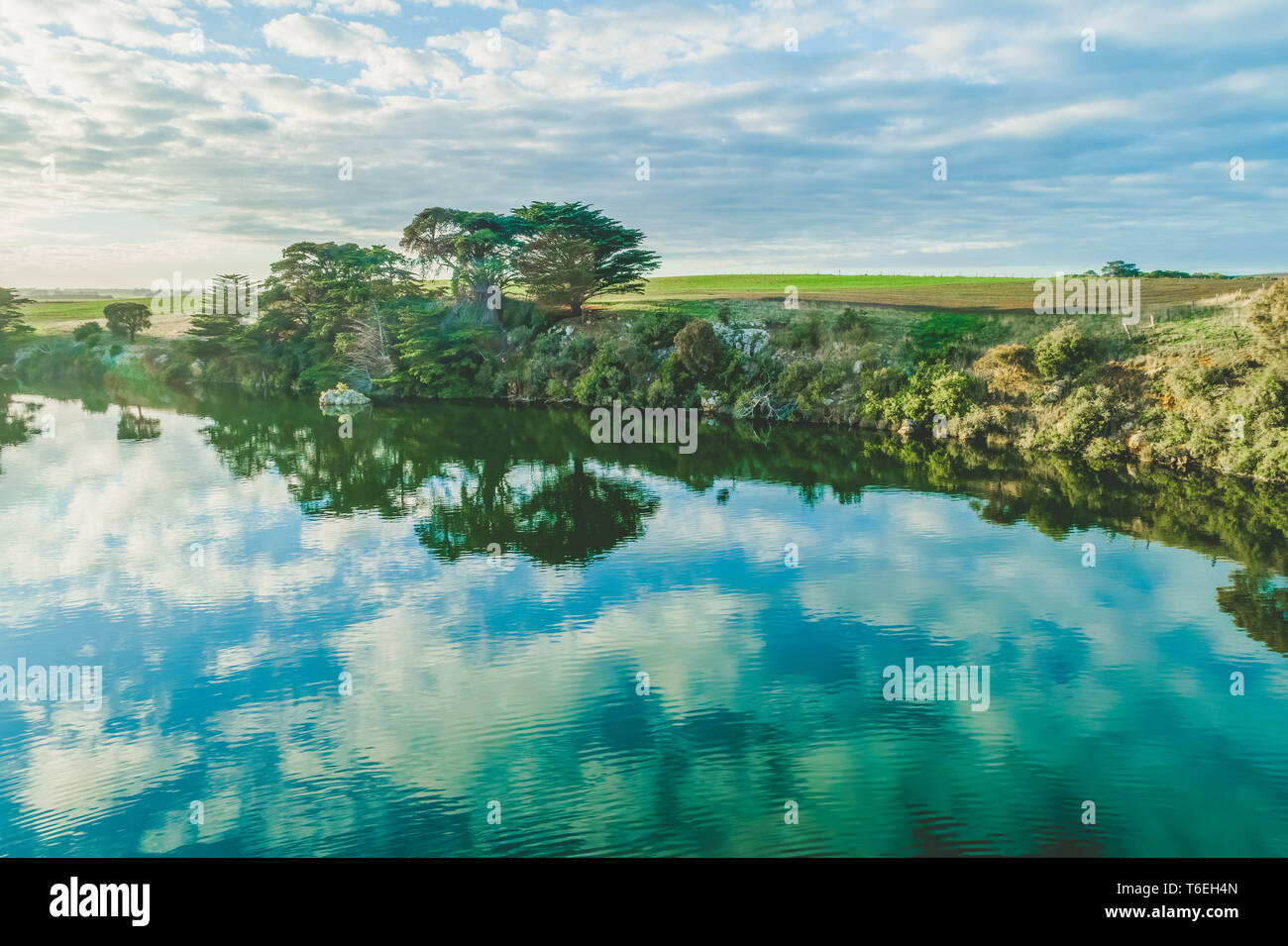 Aerial sky reflecting in water hi-res stock photography and images - Alamy