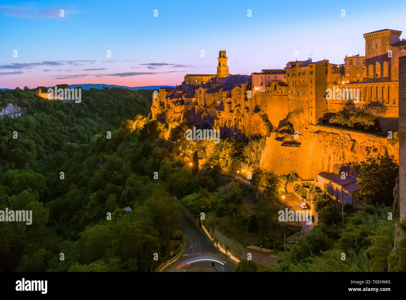Pitigliano medieval town in Tuscany Italy Stock Photo