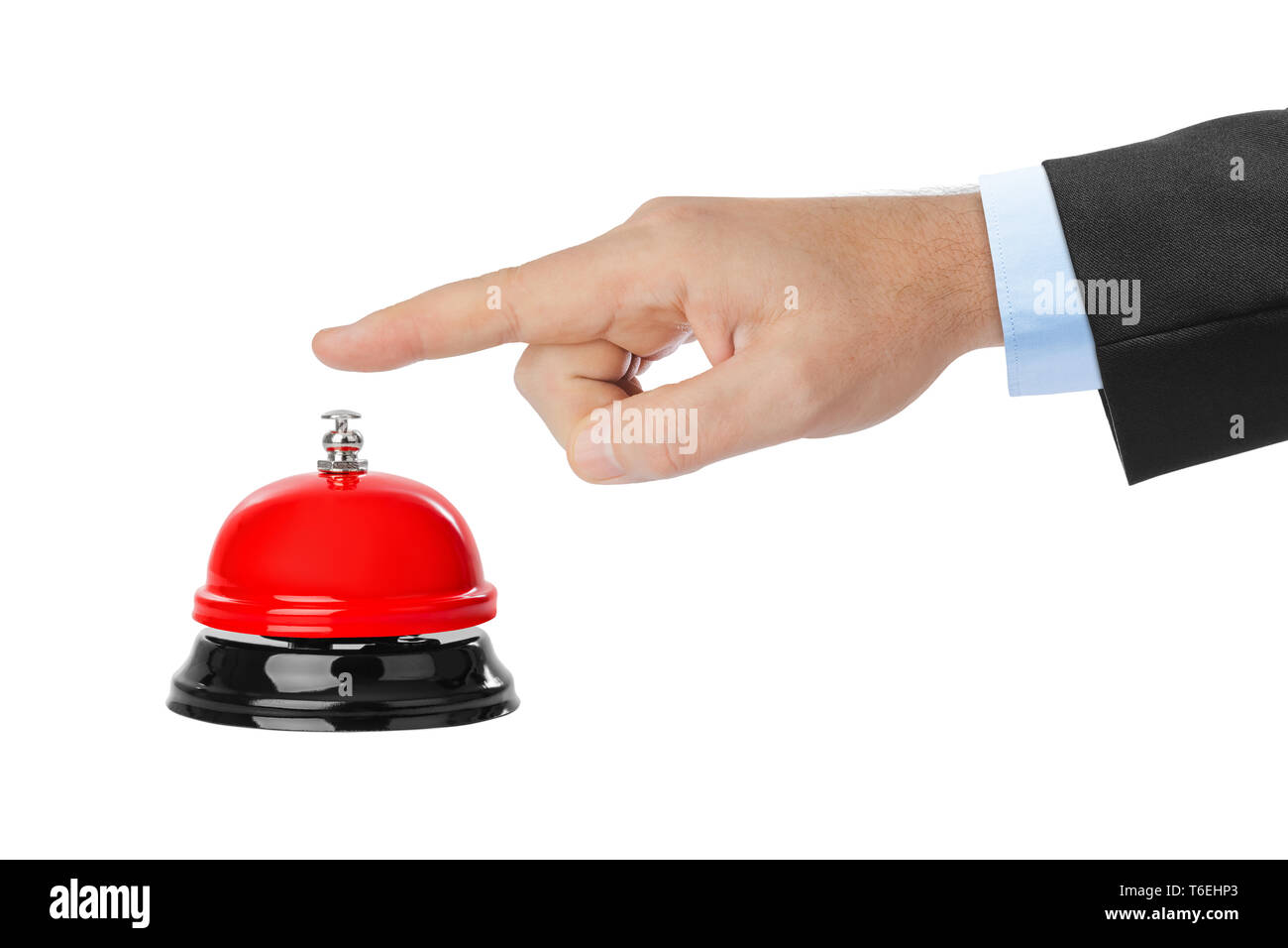 Hand and service ring bell Stock Photo Alamy