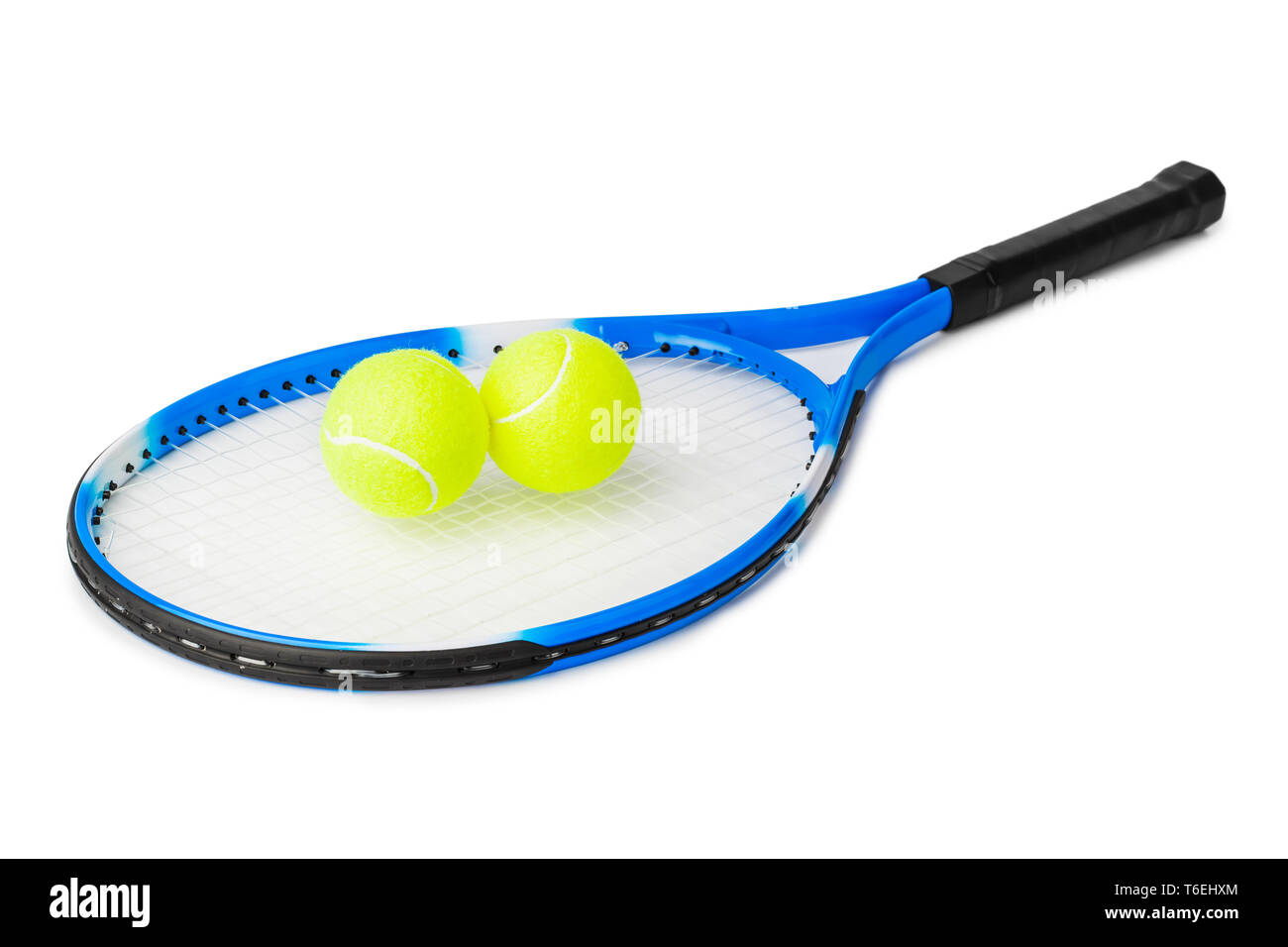 Tennis racket and balls Stock Photo Alamy