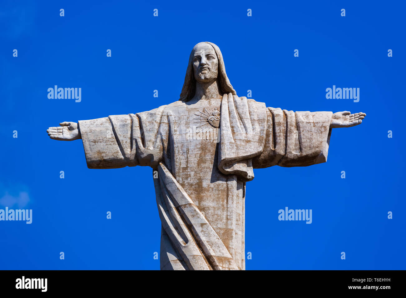 The Christ the King statue on Madeira island - Portugal Stock Photo