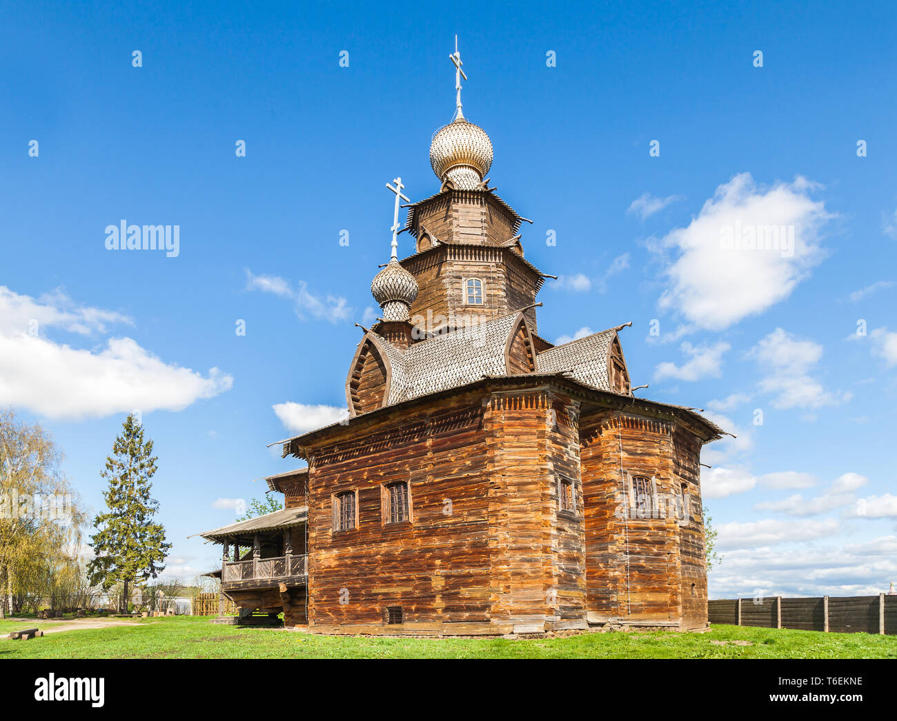 Museum of wooden architecture in Suzdal Stock Photo