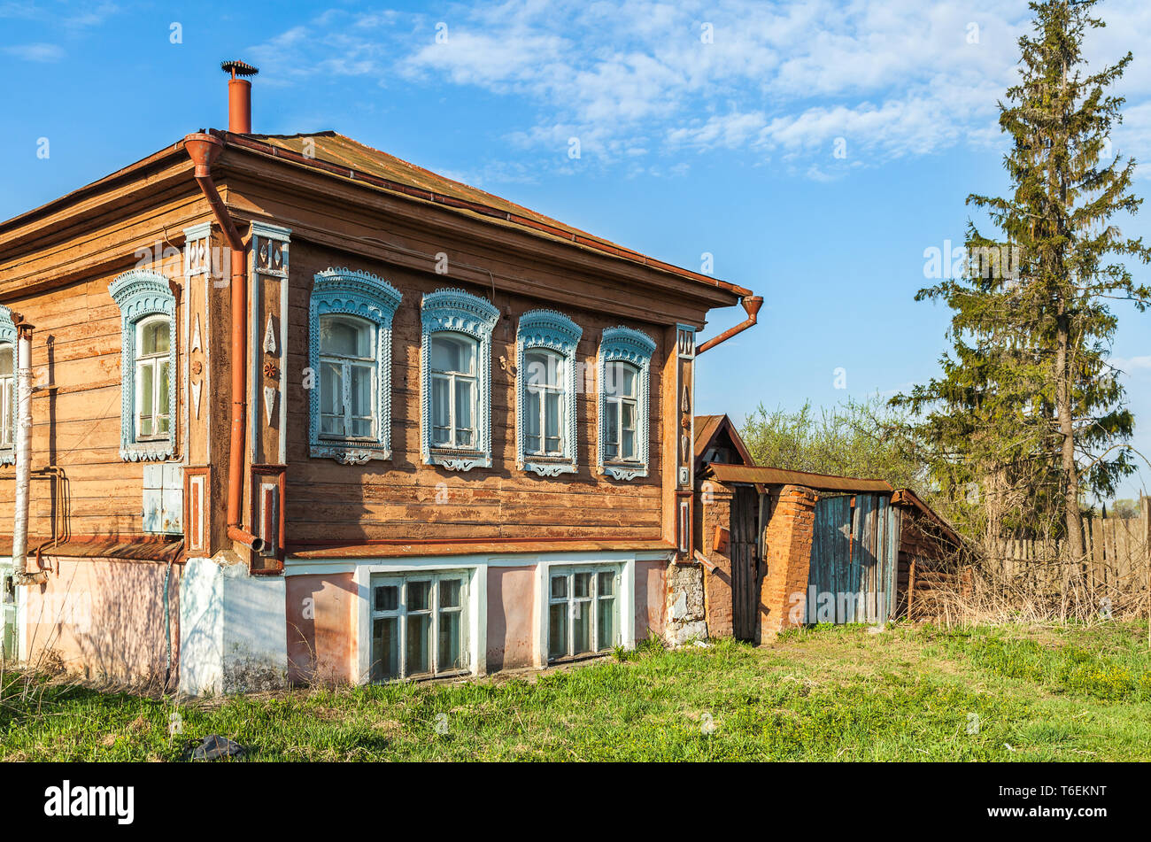 Old wooden house in Suzdal Stock Photo