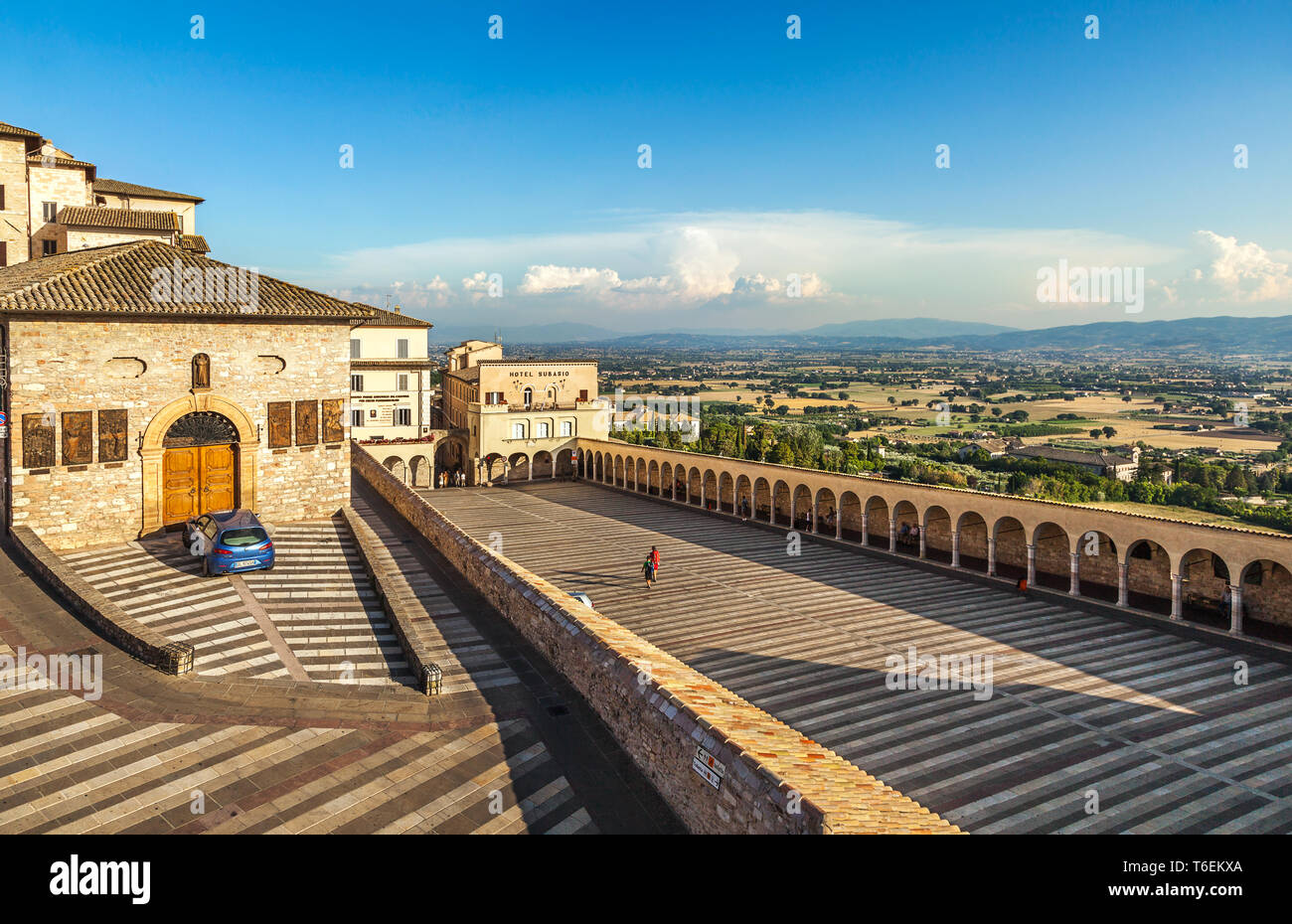 Assisi at sunset. Italy Stock Photo
