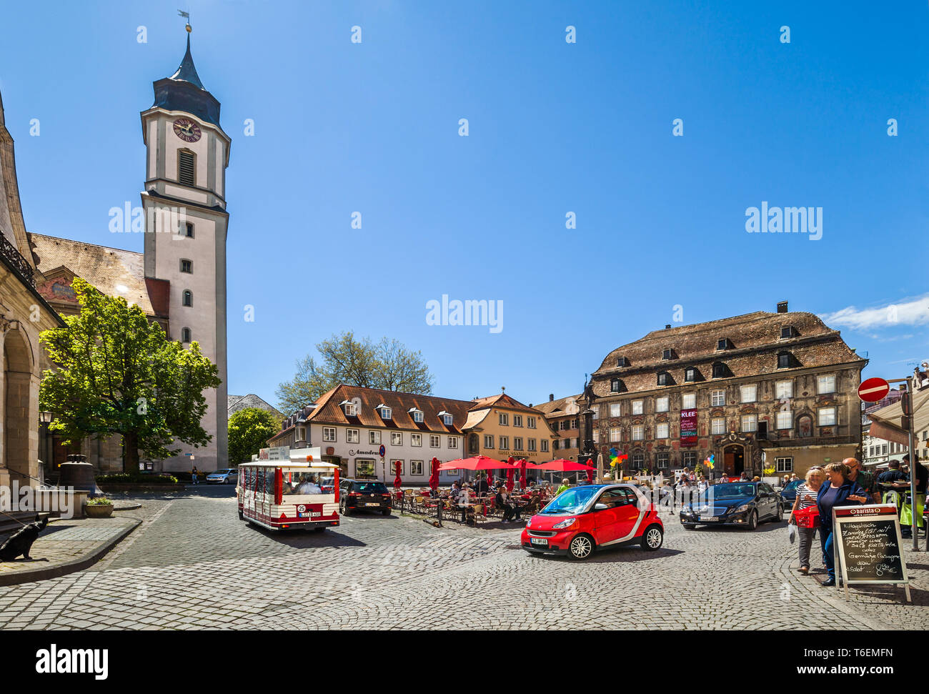 View of the square Marktplatz, lindau Stock Photo