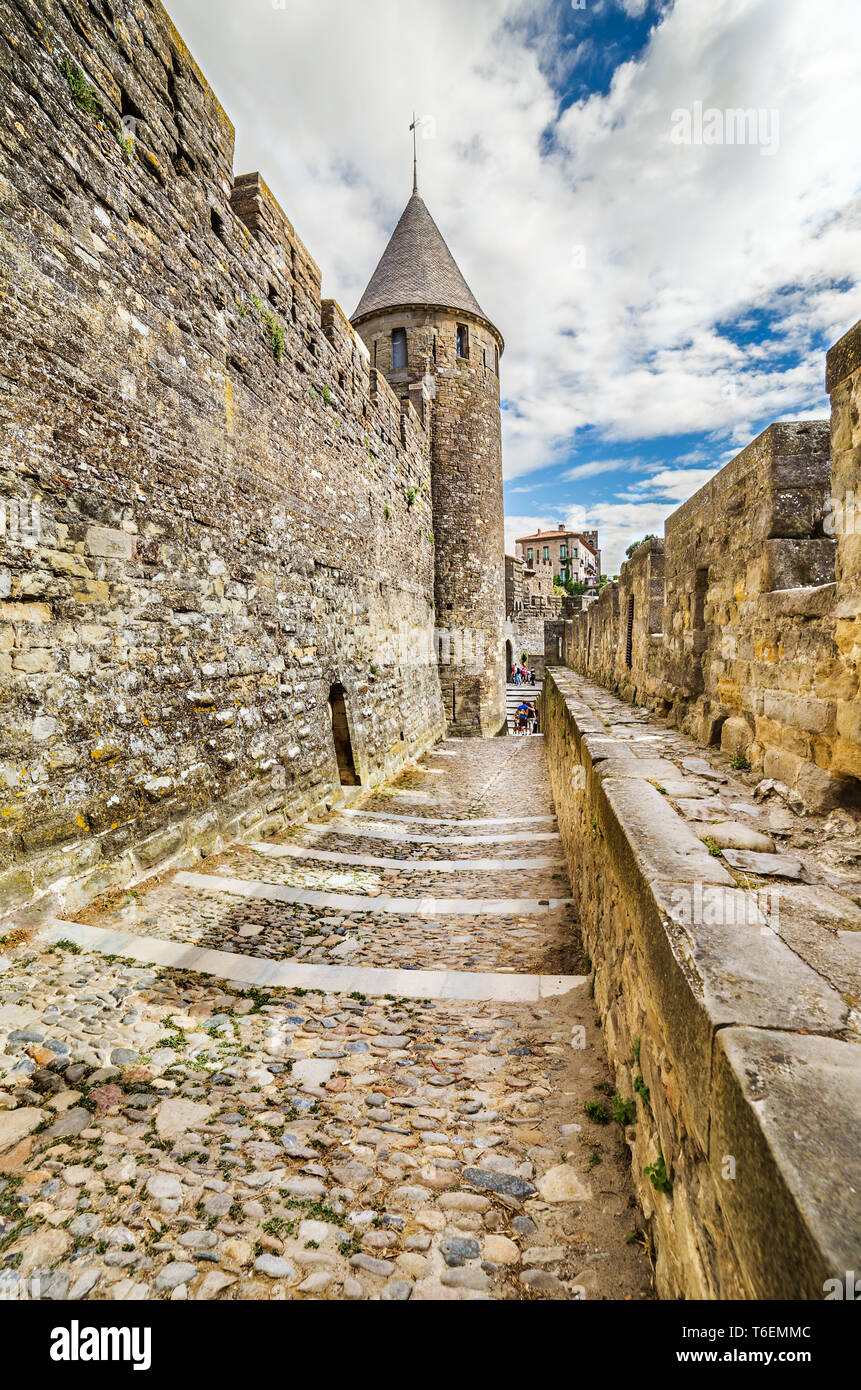 The medieval city of Carcassonne, France Stock Photo