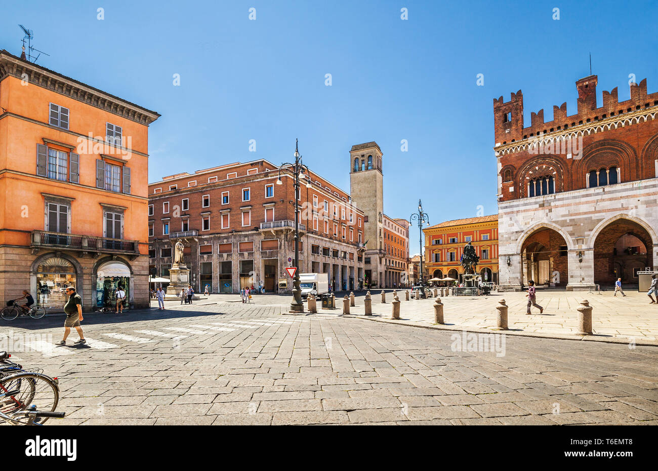 Cavalli Square in Piacenza, Italy Stock Photo