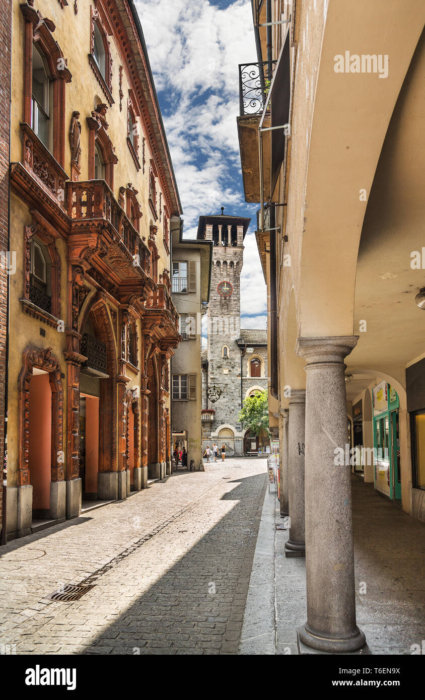 Beautiful urban landscape of Bergamo Stock Photo