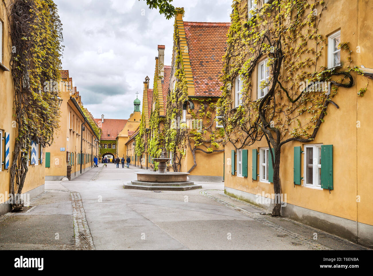 World oldest social housing in Augsburg, Germany Stock Photo