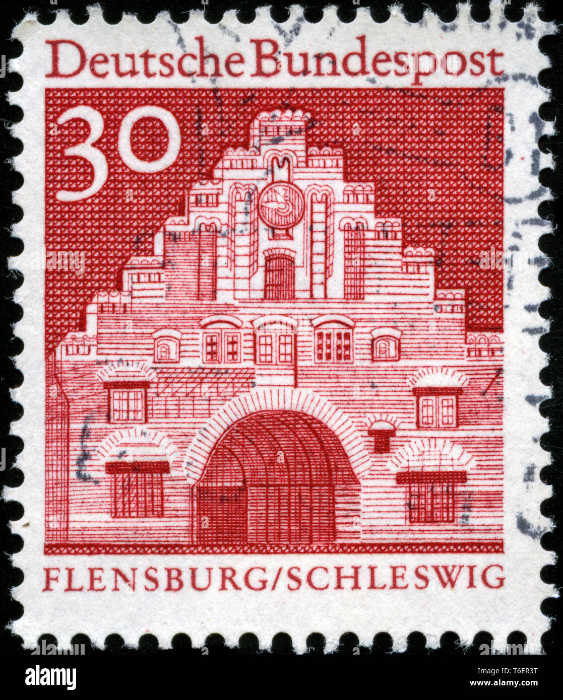 Postage stamp from the Federal Republic of Germany in the German buildings from twelve centuries, large size series issued in 1967 Stock Photo