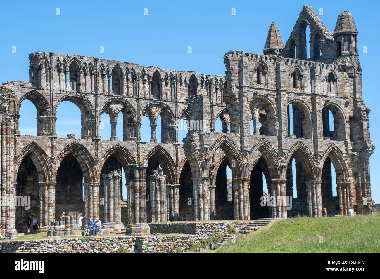 Whitby Abbey on sunny day Stock Photo
