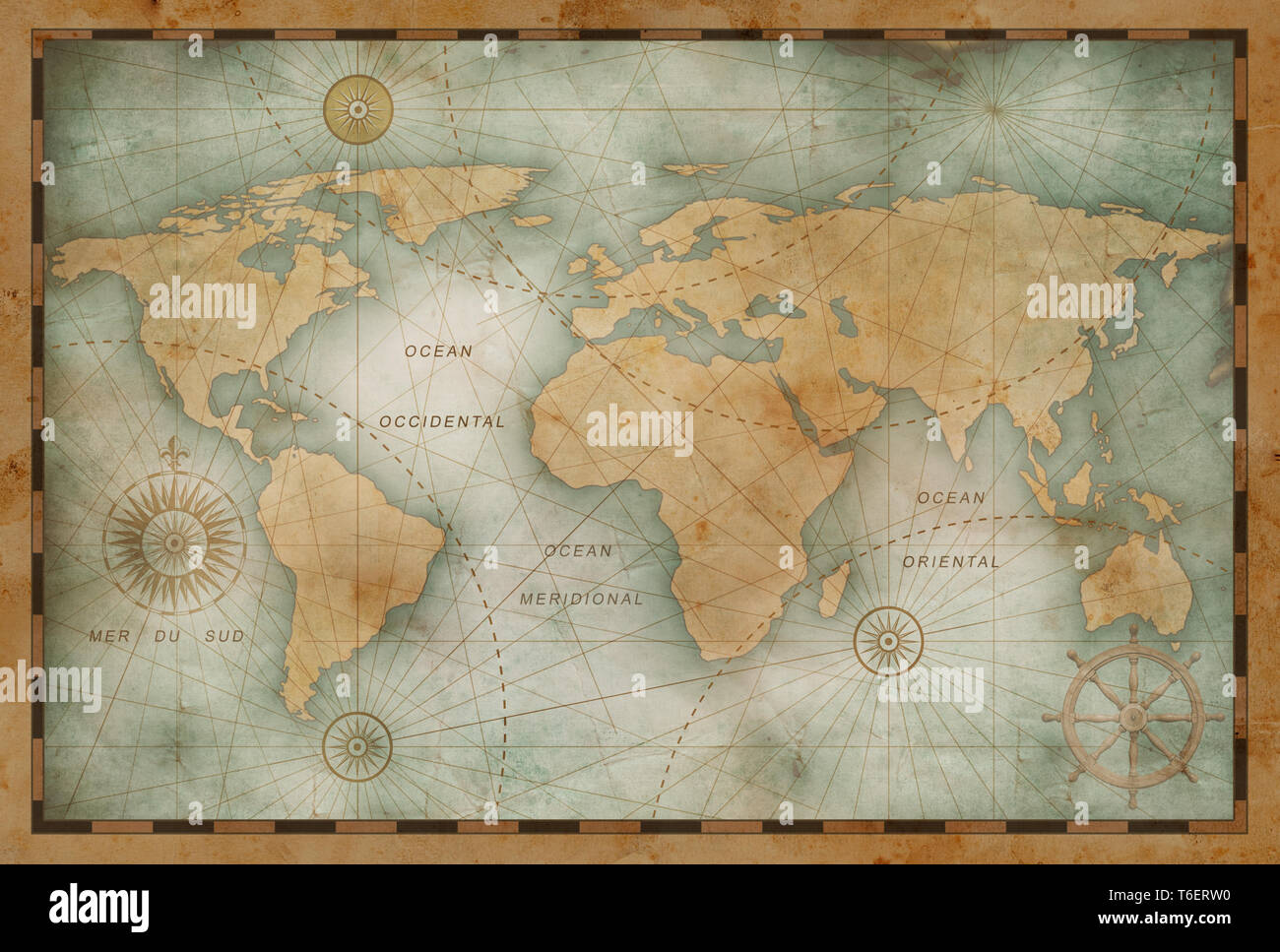 Map Of The World Ancient - Wanda Joscelin