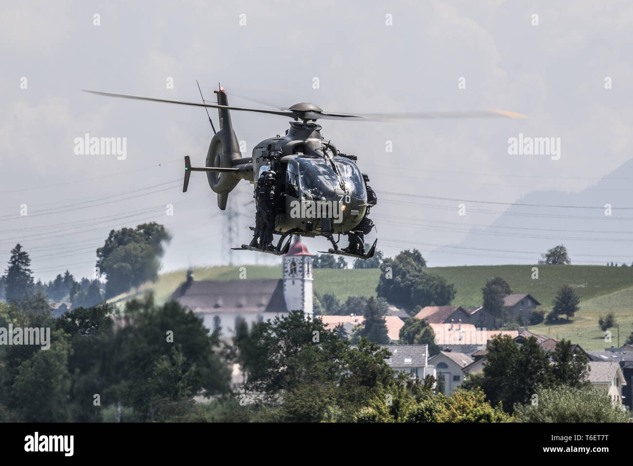 Special unit lynx of the Lucerne police during an exercise, Beromünster, Lucerne, Switzerland, Europ Stock Photo