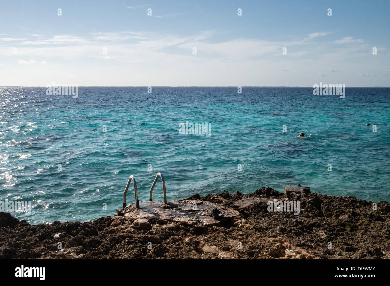 Snorkellers in the sea, Bay of Pigs, Cuba Stock Photo