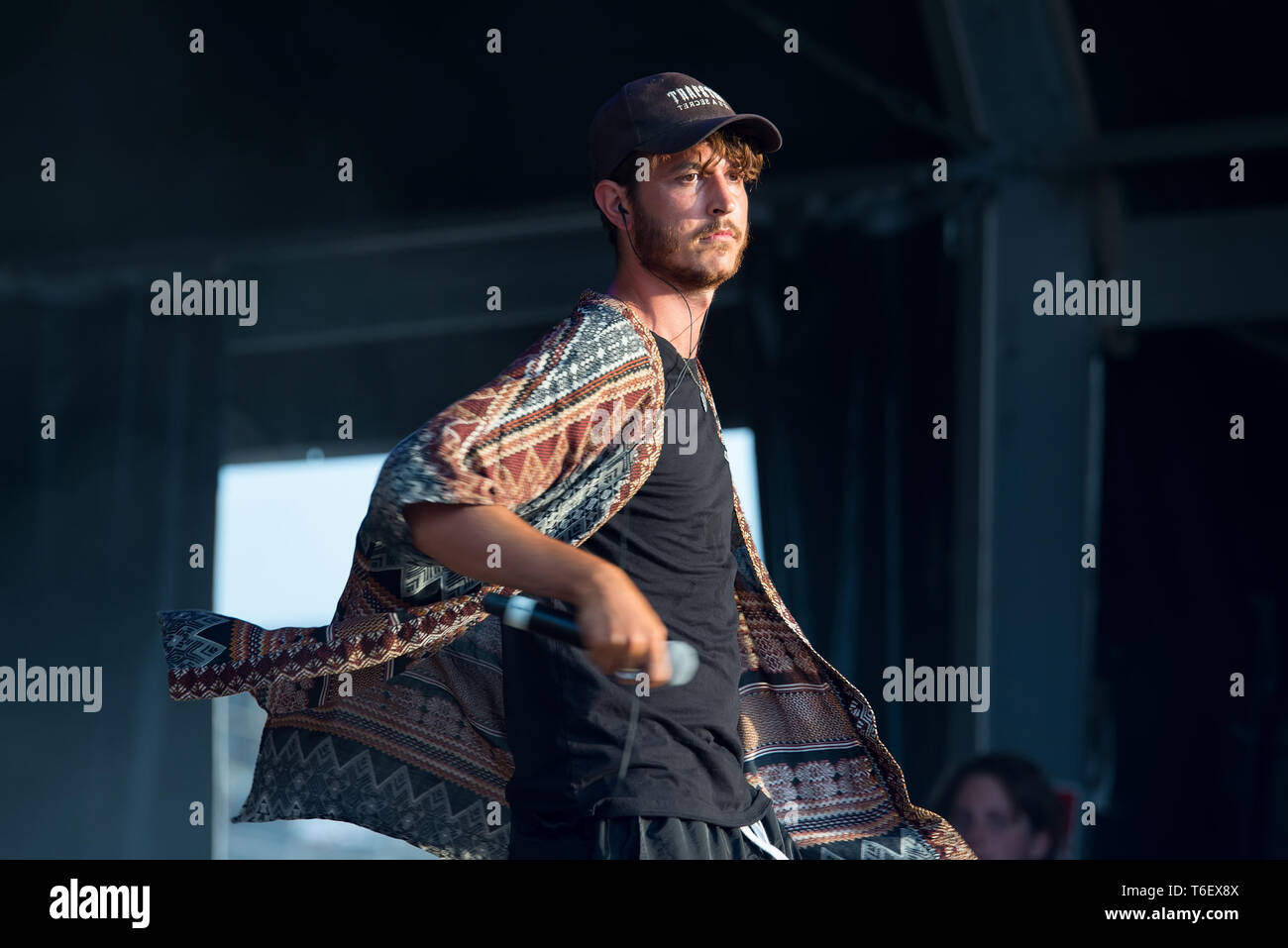 BENICASSIM, SPAIN - JUL 21: Oscar and the Wolf (band from Belgium) perform in concert at FIB Festival on July 21, 2018 in Benicassim, Spain. Stock Photo