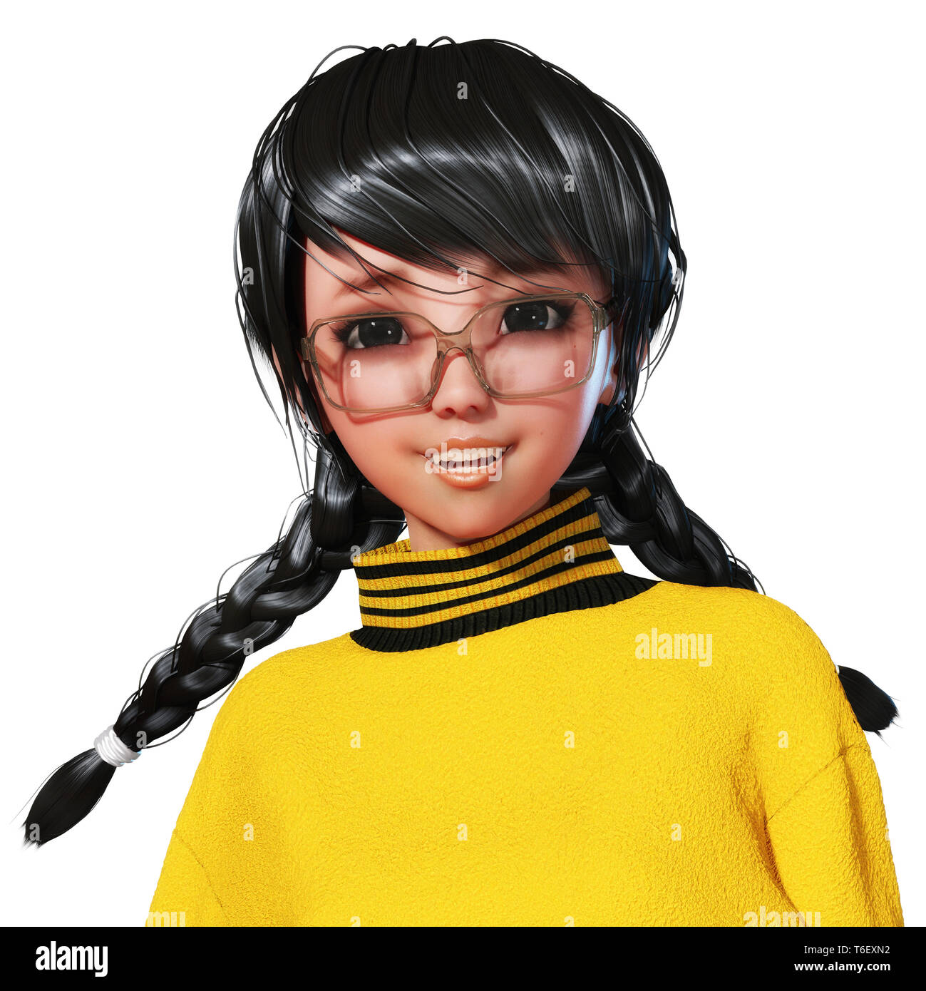 3d digital render cute japanese hi-res stock photography and images - Alamy