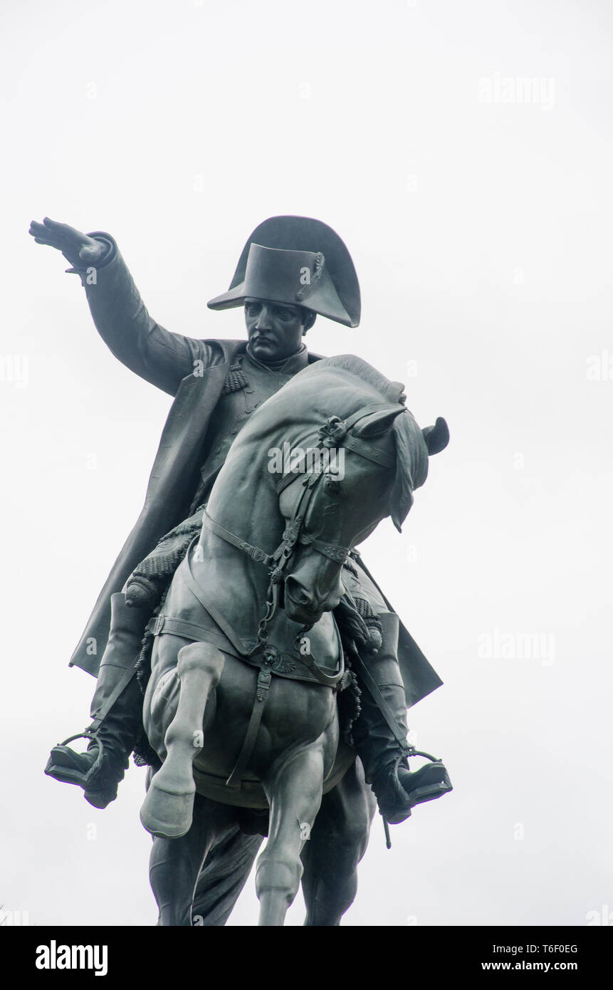 Statue of Napoleon on horse Stock Photo Alamy