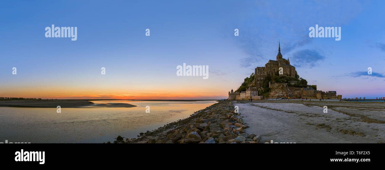 Mont Saint Michel Abbey - Normandy France Stock Photo