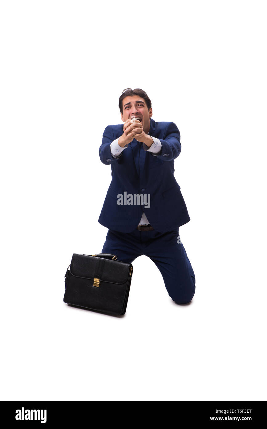 Man on knees beg hi-res stock photography and images - Alamy