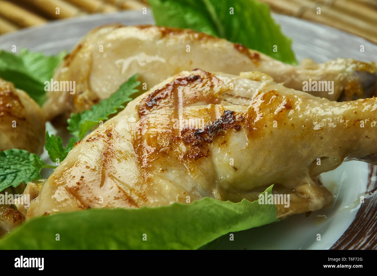 Buttermilk Brined Grilled Chicken Stock Photo