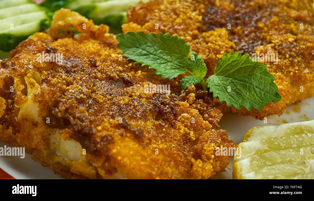 Kerala Style Fish Fry Stock Photo