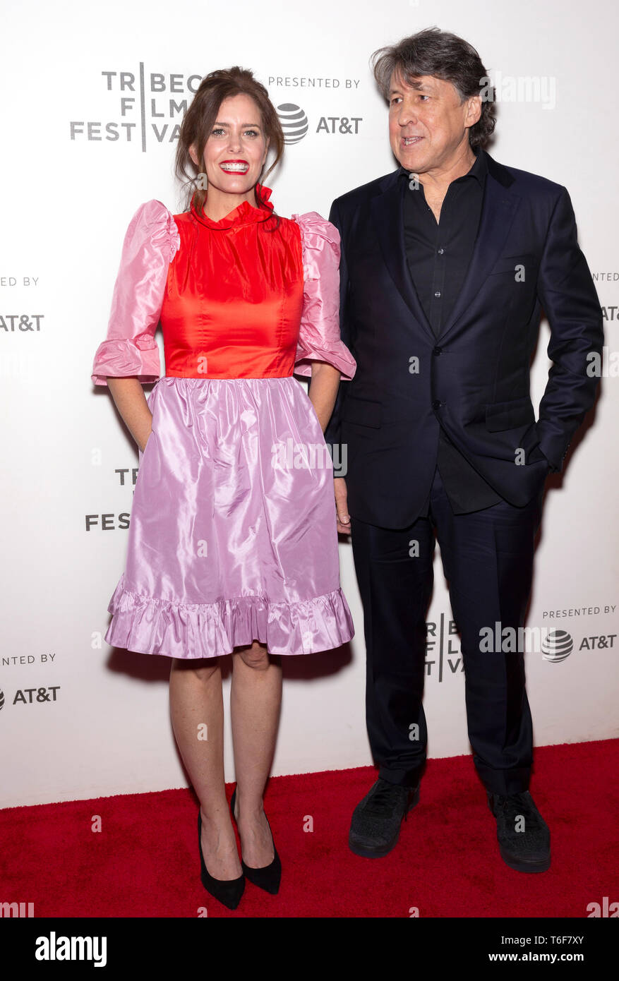 New York, NY - April 30, 2019: Cameron Crowe and Ione Skye attend the 30th Anniversary of :Say Anything …” during 2019 Tribeca Film Festival at BMCC T Stock Photo